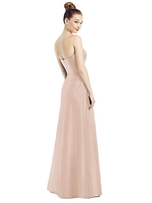 strapless gown with pockets