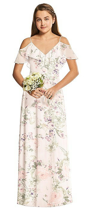 floral junior bridesmaid dresses