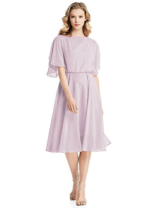 flutter sleeve cocktail dress