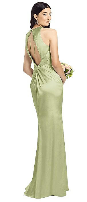 green long slip dress