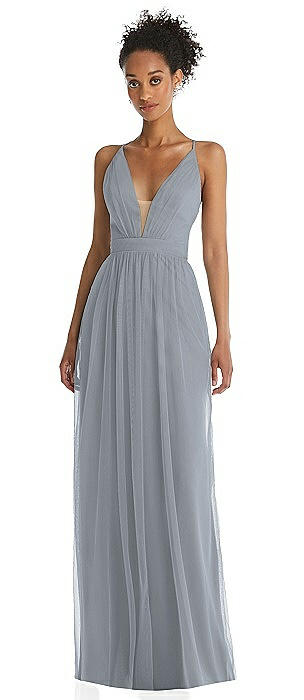 light gray bridesmaid dress