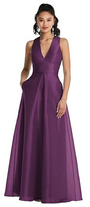 aubergine cocktail dress