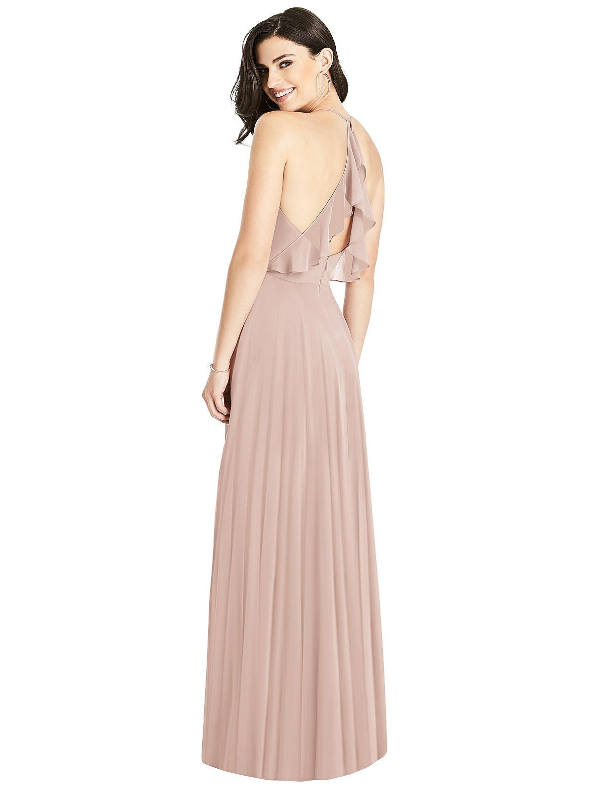 ruffled strap dress