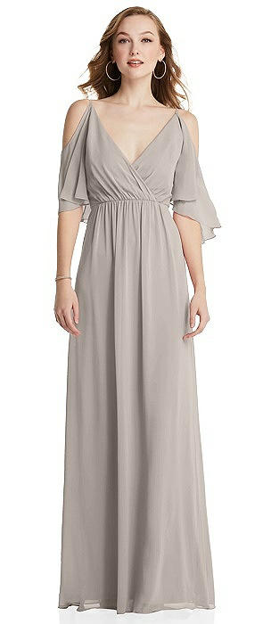 taupe wrap dress