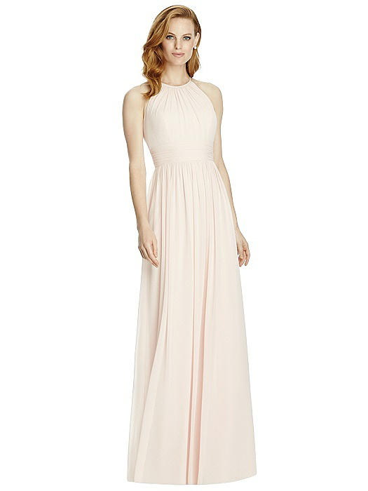 Shirred Halter Maxi Dress 