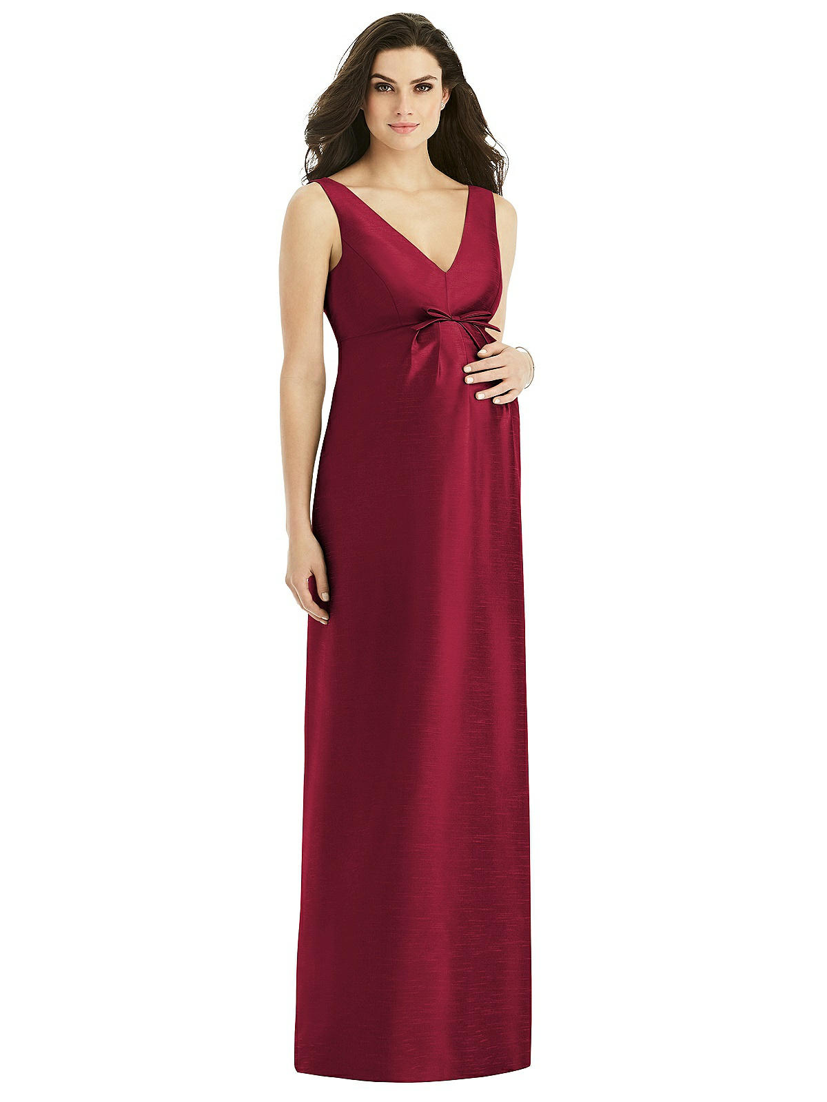 satin maternity gown