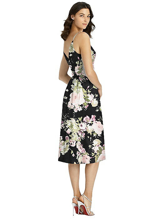 Jeweled Strap Draped Wrap Cocktail Dress The Dessy Group