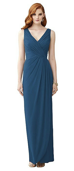 dusk blue bridesmaid dress