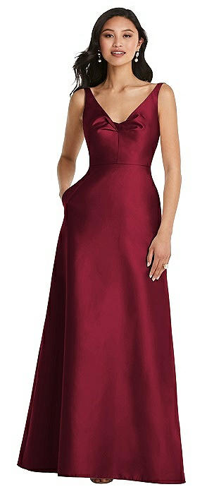 short maroon bridesmaid dresses