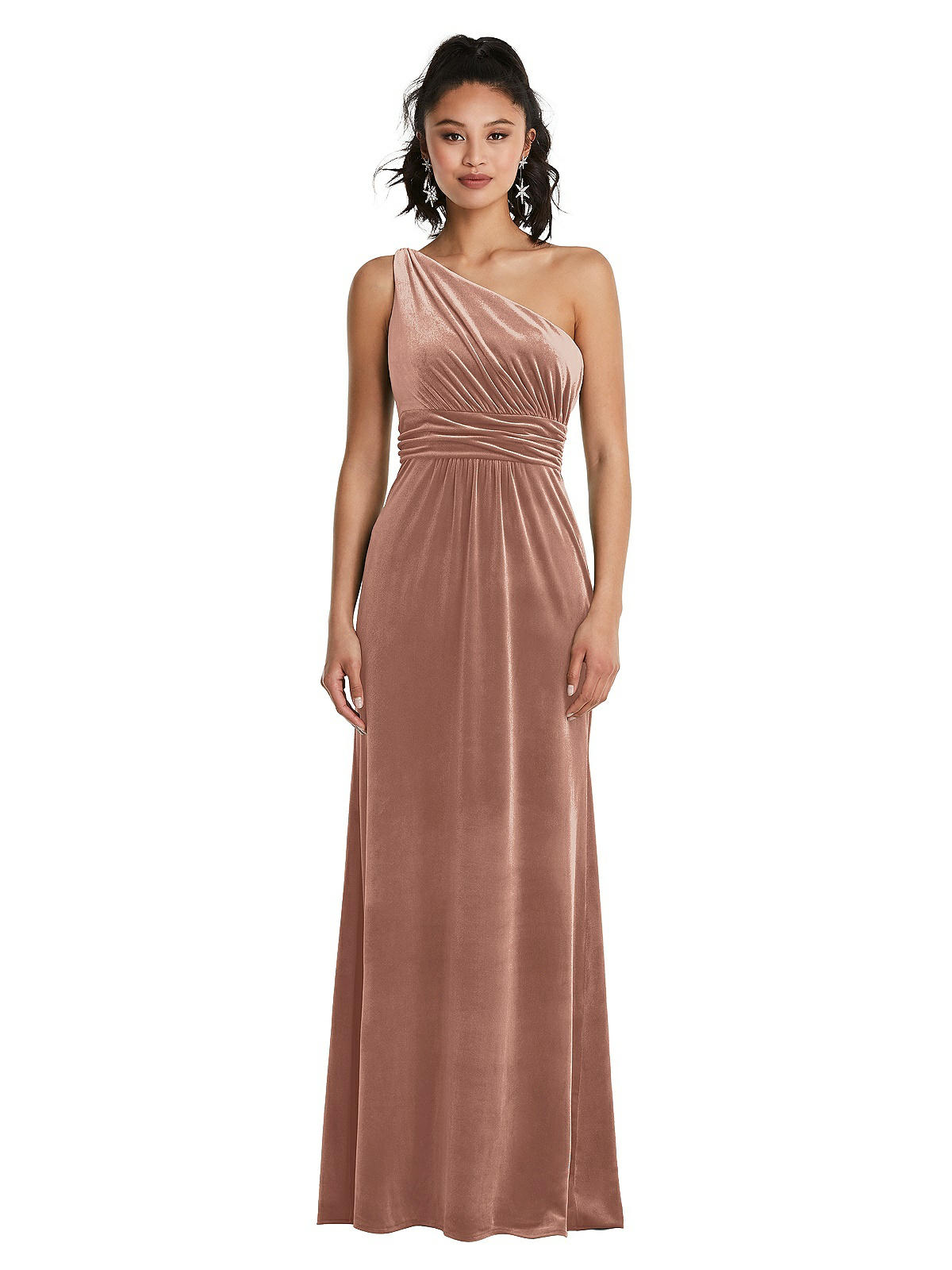 one-shoulder-draped-velvet-maxi-dress-the-dessy-group