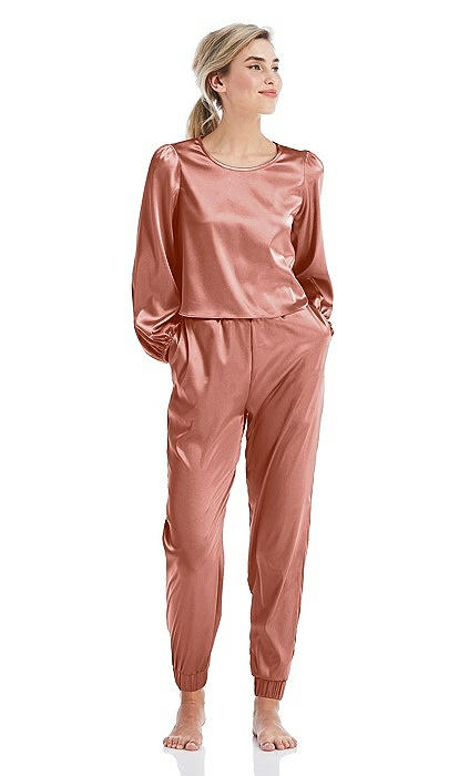 Satin Joggers with Pockets - Mica