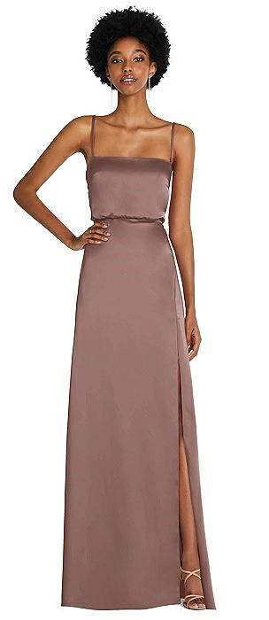 Low Tie-Back Maxi Dress with Adjustable Skinny Straps