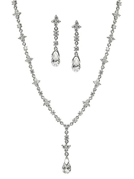 Bridal Necklace and Drop Earring Set