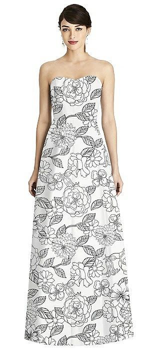 Floral Seamed Bodice A-Line Dress with Pockets