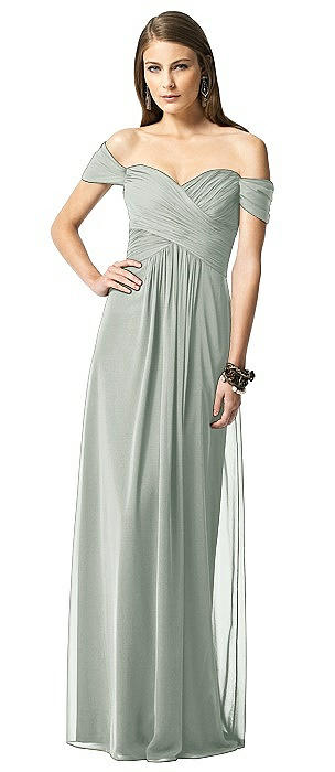 Off-the-Shoulder Ruched Chiffon Maxi Dress - Alessia
