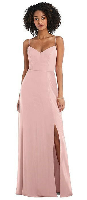 Tie-Back Cutout Maxi Dress with Front Slit