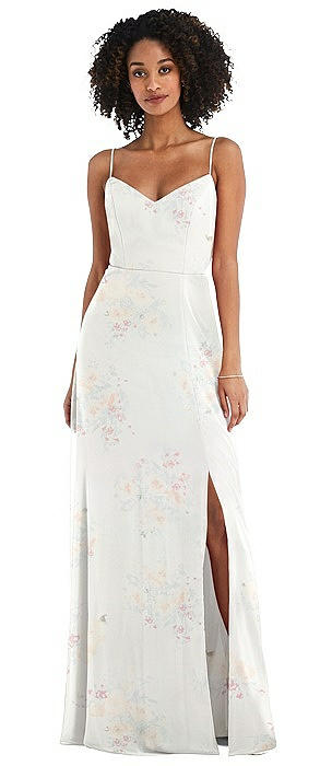 Tie-Back Cutout Maxi Dress with Front Slit