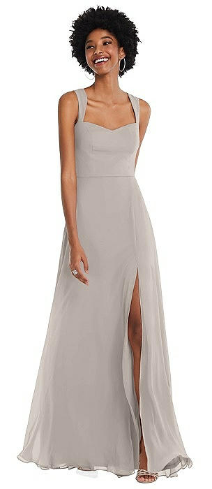 Contoured Wide Strap Sweetheart Maxi Dress