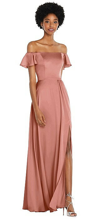 deep rose bridesmaid dresses