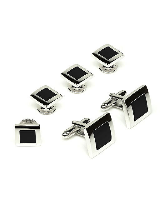 Color Block Cufflinks and Tuxedo Studs Set by After Six