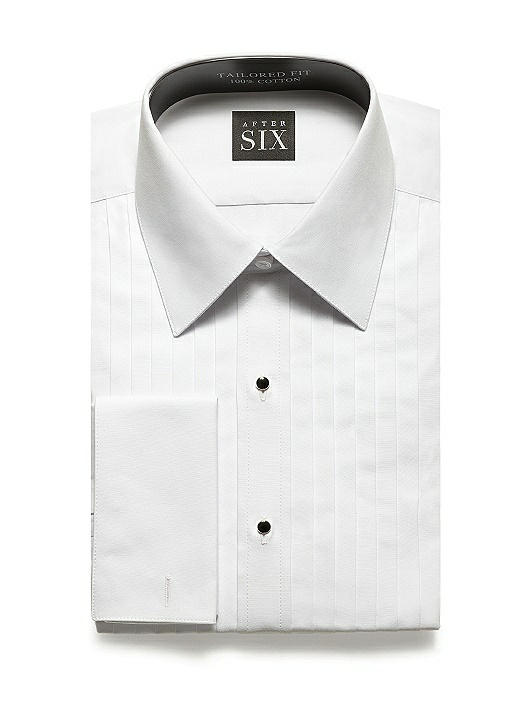 Pleated Front Tuxedo Shirt - The Oliver by After Six