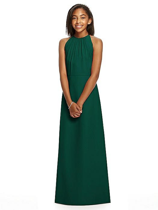 forest green junior bridesmaid dress