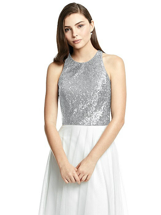 sequin top gown