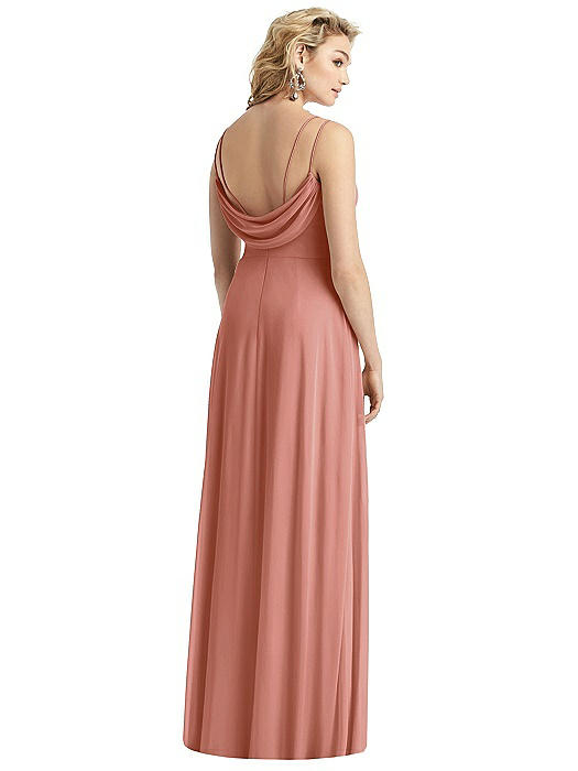 cowl back bridesmaid dress