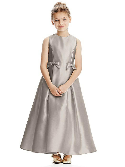 taupe flower girl dress