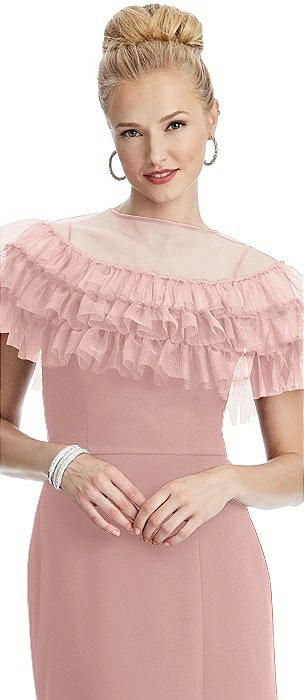 Tiered Ruffle Tulle Capelet