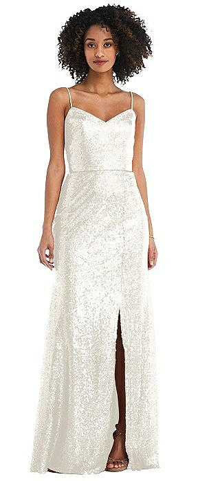 white spaghetti strap dress
