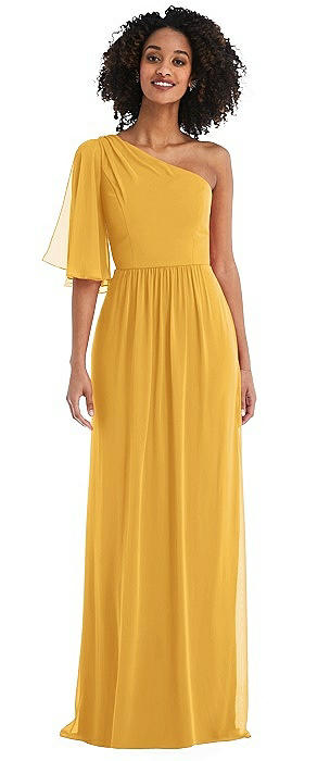 yellow chiffon maxi dress Big sale ...