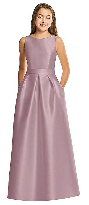 dusky pink junior bridesmaid dresses