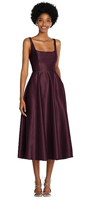 bordeaux bridesmaid dress