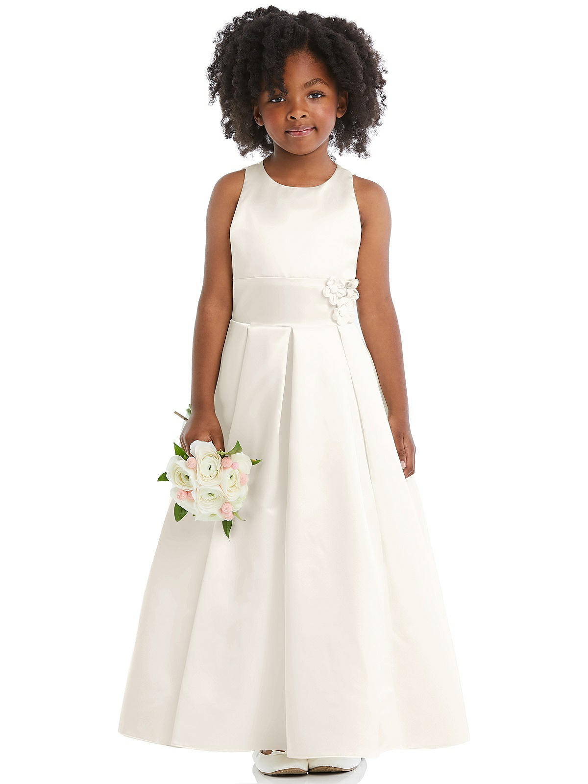 pleated flower girl dress