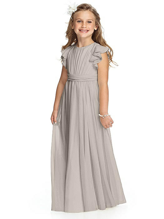 taupe flower girl dress