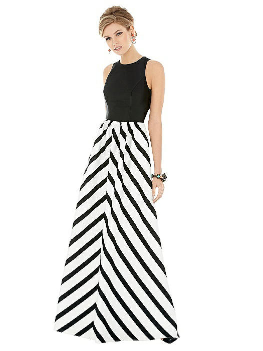 sleeveless striped maxi dress