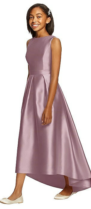 dusty rose junior bridesmaid dress