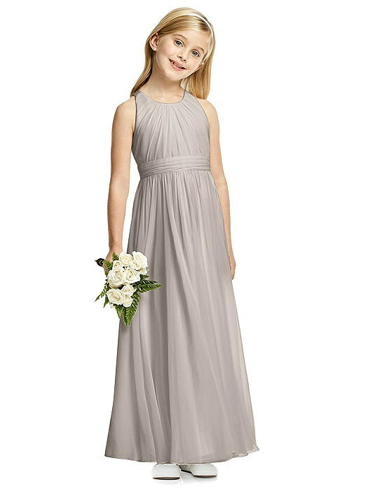 taupe flower girl dress