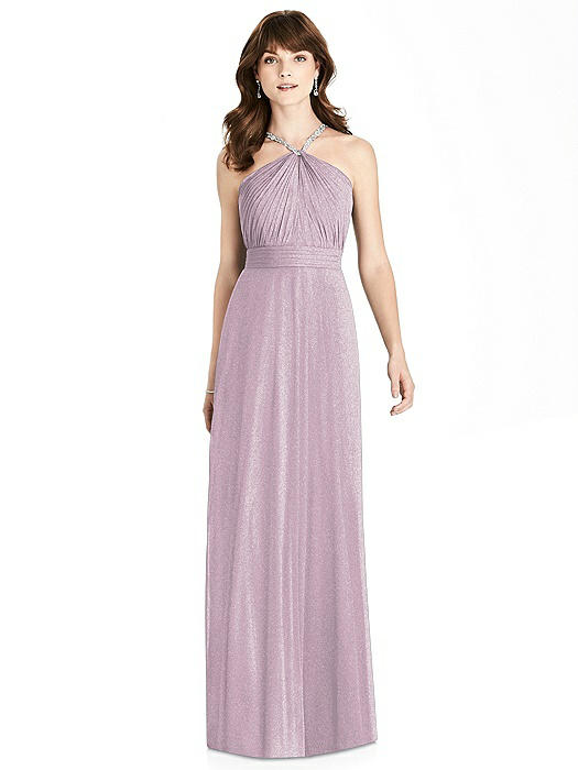 shimmer bridesmaid dress