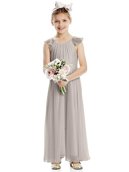 taupe flower girl dress