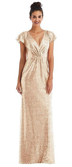 rose gold empire waist dress