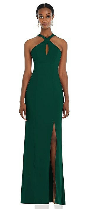 satin hunter green bridesmaid dresses