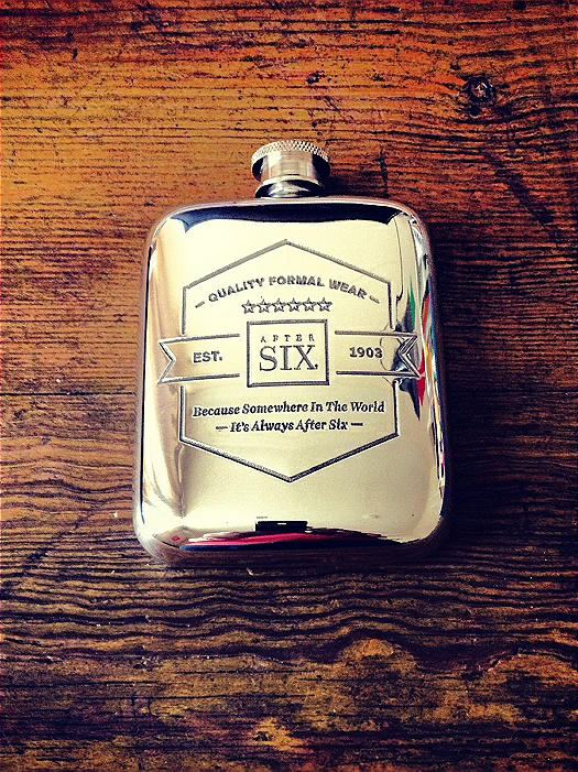After Six Limited Edition Pewter Flask