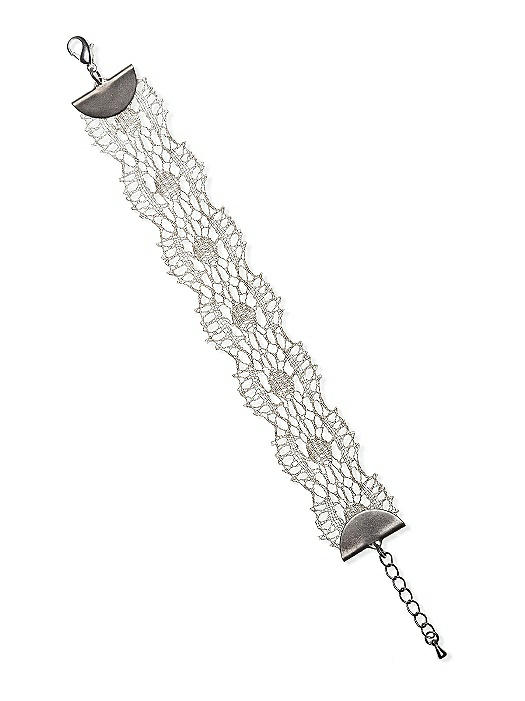 French Metallic Lace Bracelet
