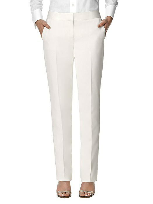 Women's Ivory Tuxedo Trouser | The Dessy Group