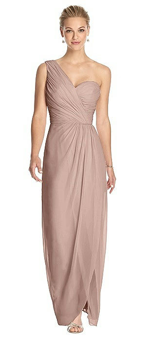 One-Shoulder Draped Maxi Dress with Front Slit - Aeryn