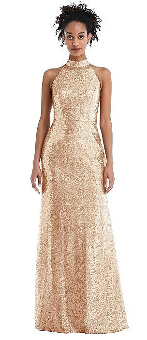 Rose Gold Elle Sequin Bridesmaid ...