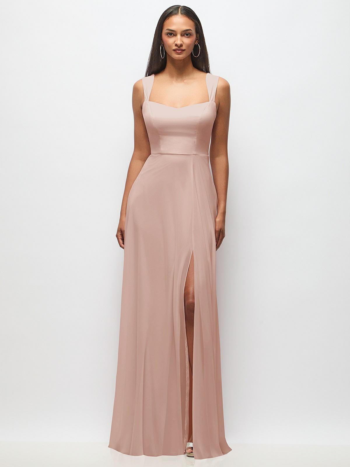 Contoured Wide Strap Sweetheart Maxi 