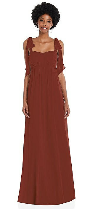 Rust-Colored Bridesmaid Dresses 